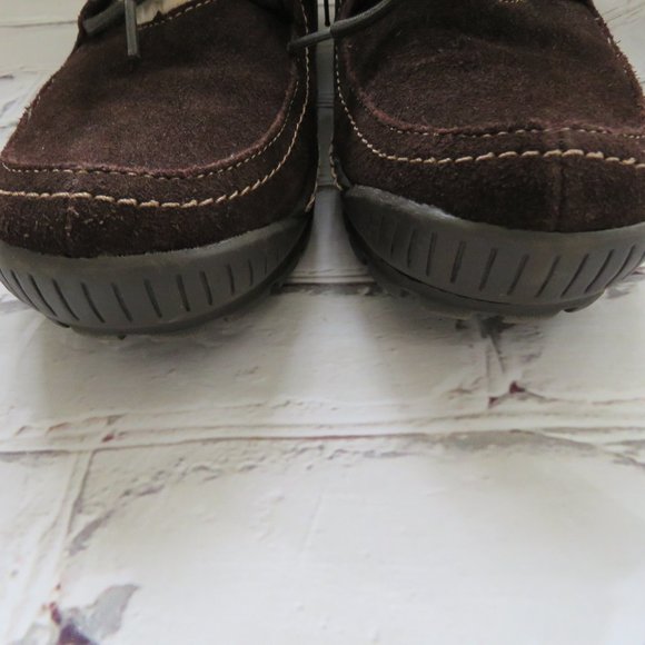 Vintage Brown Suede Ronsports Ankle Boots With Faux Fur - Picture 9 of 9